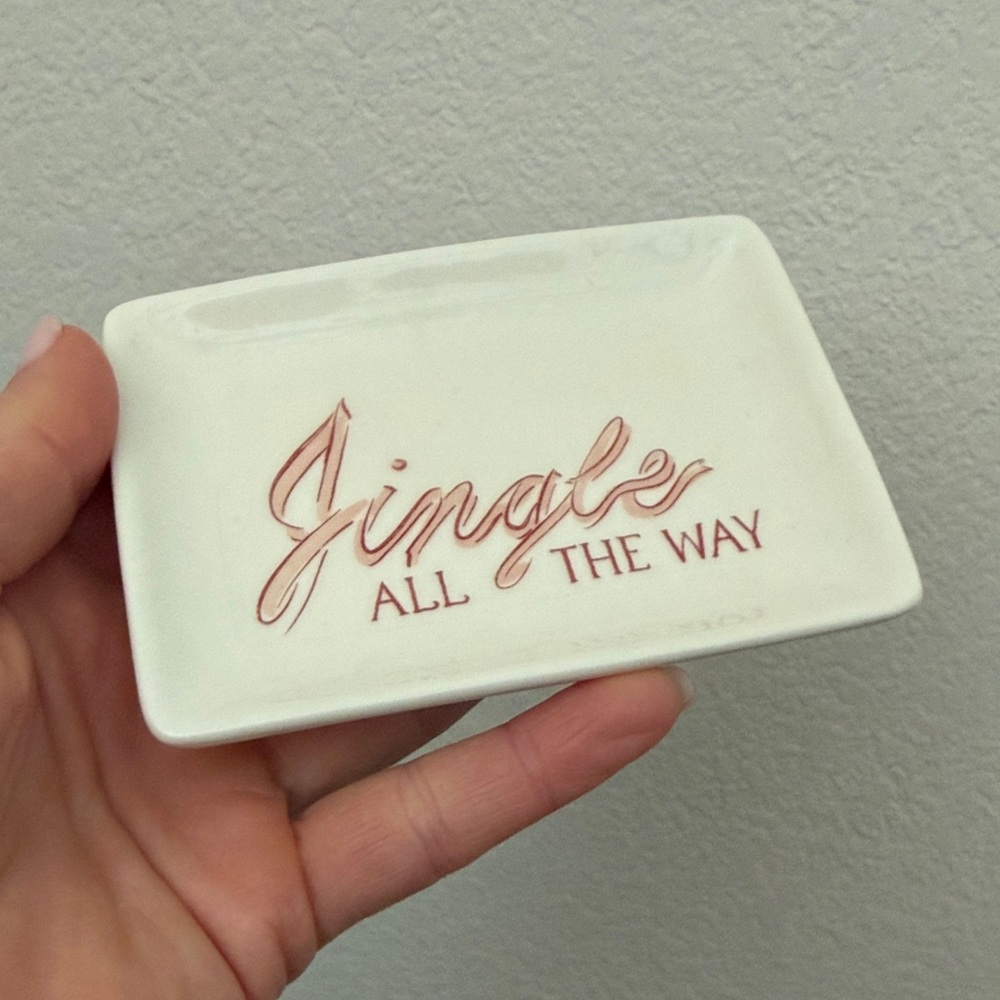 White Ceramic jewelry Tray